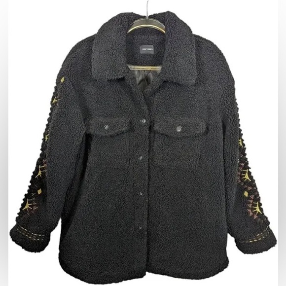 Free People x Driftwood Sheeba embroidered Sherpa jacket - Picture 10 of 16